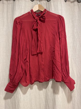 Zara Bluse, Rot, Grösse M, Viskose, Versand 9.-