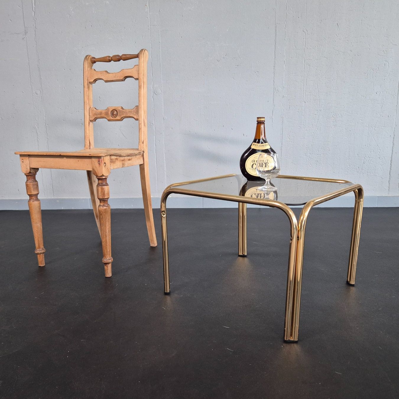 Tavoli: Vintage Glas Metall Side Table Beistelltisch Coffee-Table – Usato da Nottwil venduto da Wondewa-Shop 2