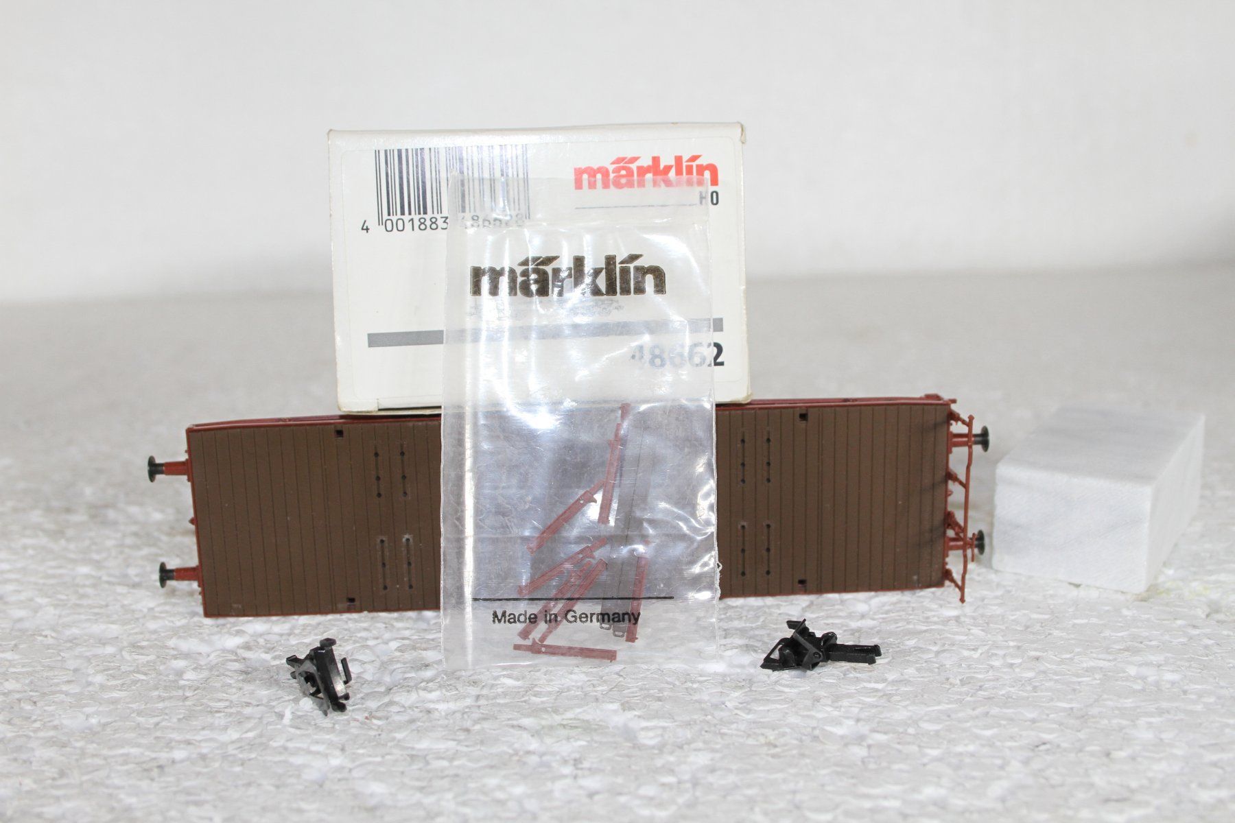 Märklin Modellini di ferrovie: MÄRKLIN_48662 FS Schwerlastwagen mit Marmor Block – Usato da Triesen venduto da cor_62ts 6