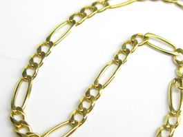 Armband Panzerkette Figaro Gold 750 / 18 k / 20 cm / 3 mm