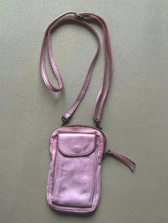 Kleine Ledertasche Beige.