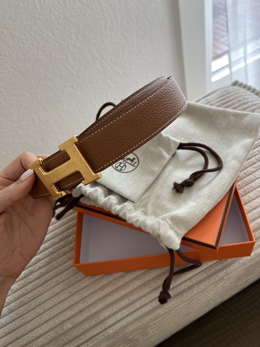 Hermès Cinture: Hermès Gürtel Constance, Gr. 75, Goldschnalle – Usato da Bern venduto da Janne.KN 4