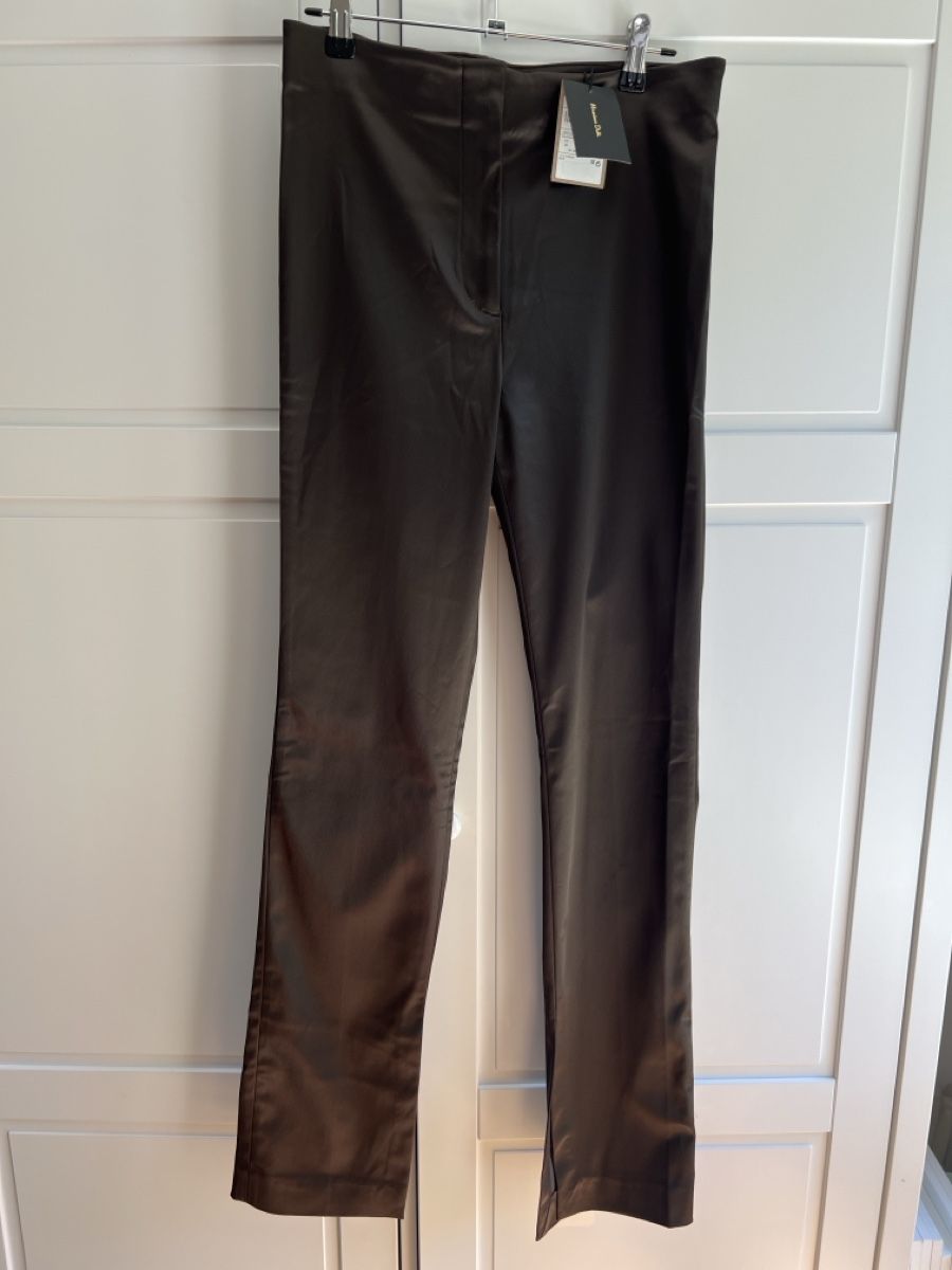 Massimo Dutti Pantaloni: Massimo Dutti brown trousers, slit hem, size 38 new – Nuovo e nell'imballaggio originale da Adliswil venduto da youngbee 4