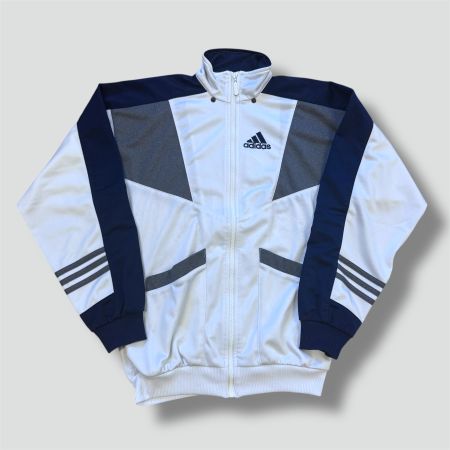 Adidas 90s vintage white track jacket retro streetwear jacke
