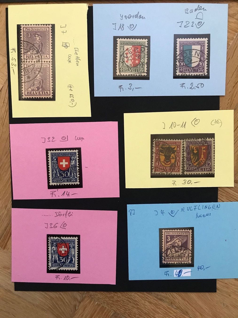 Alle Briefmarken: PJ Kleinlot ab J4 – Gebraucht aus stäfa von brandy66 2