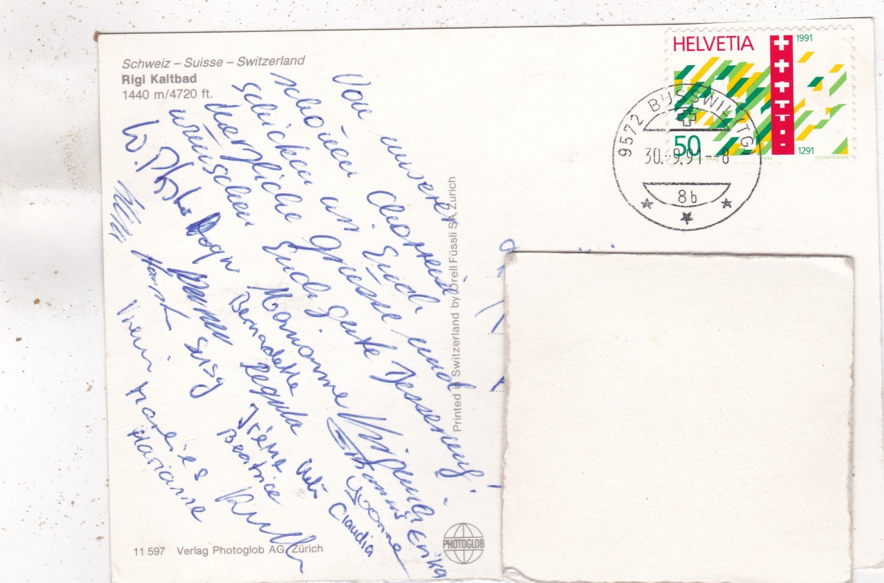 Cartoline postali: Rigi Kaltbad 1991 – Usato da Herisau venduto da Lisegrat2008 1