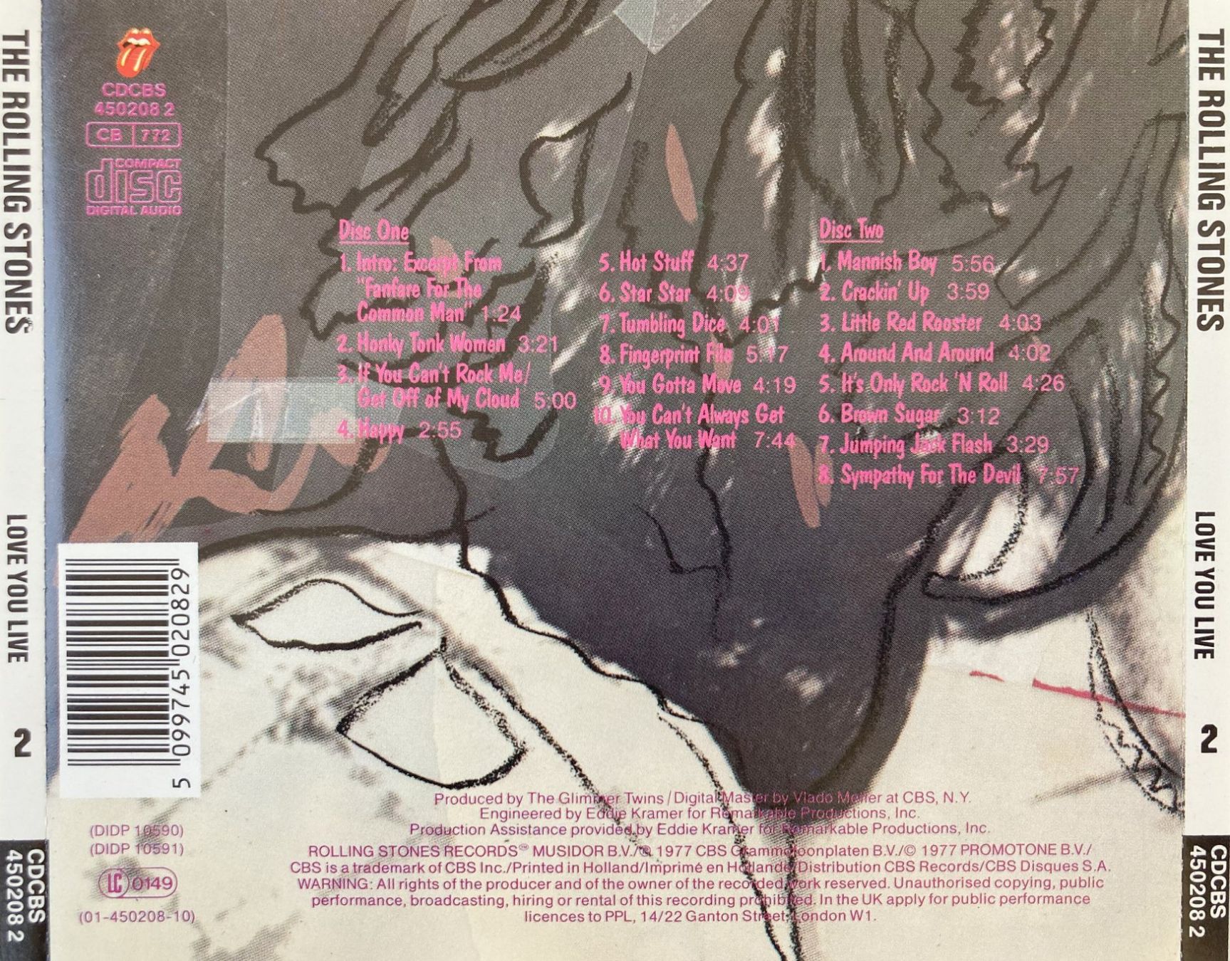 CD: ROLLING STONES - LOVE YOU LIVE – Usato da Bottens venduto da hotter-than-hell 1