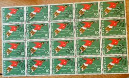 Bloc de timbres football suisse - top