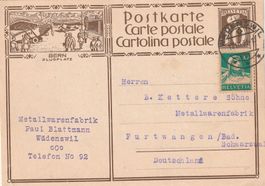 10 Rp. Bild-GS-PK mit Zusatzfrakatur