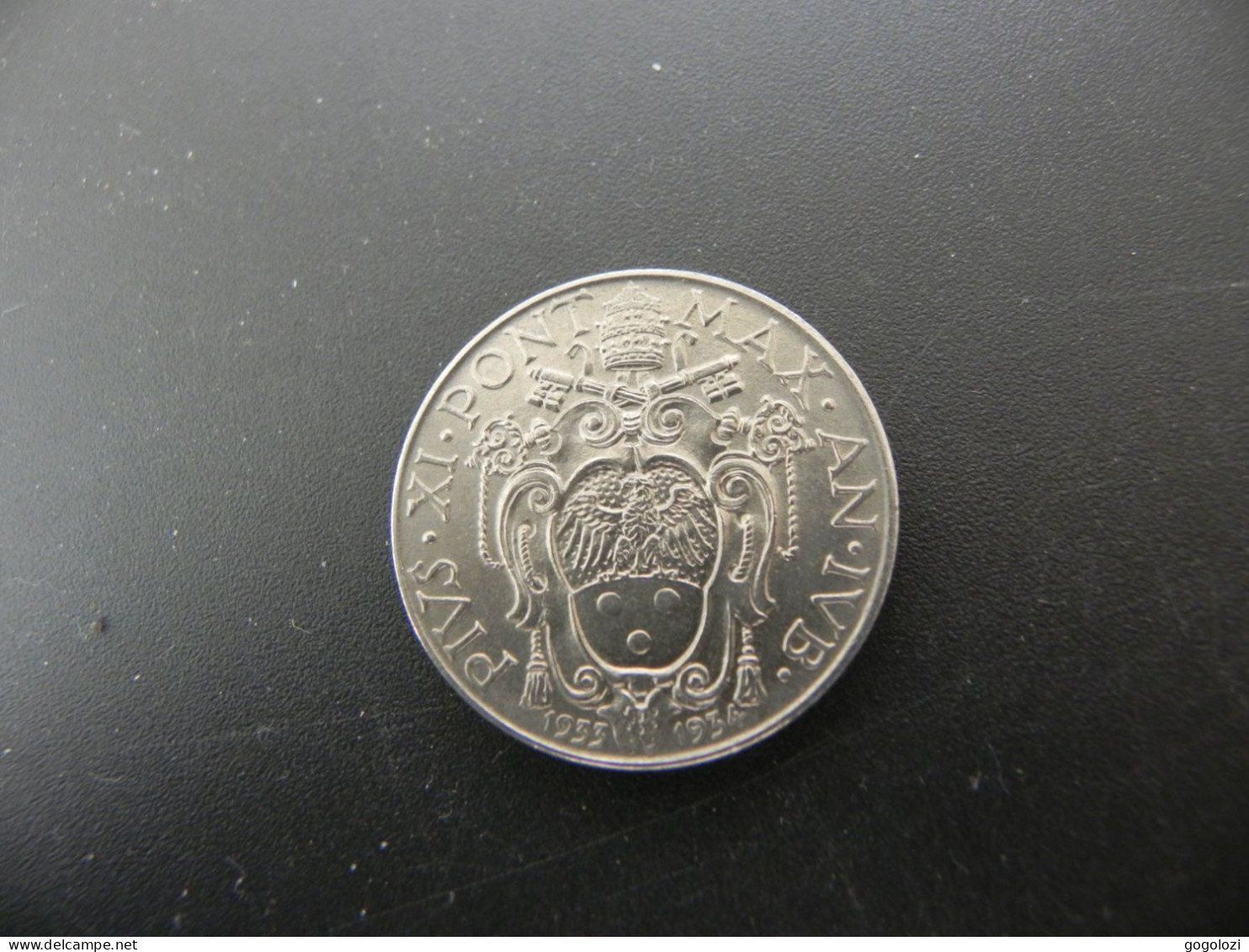Alle Münzen: Vatikan 1 Lira 1933 1934 – Gebraucht aus Biel/Bienne von Gogolozi 1