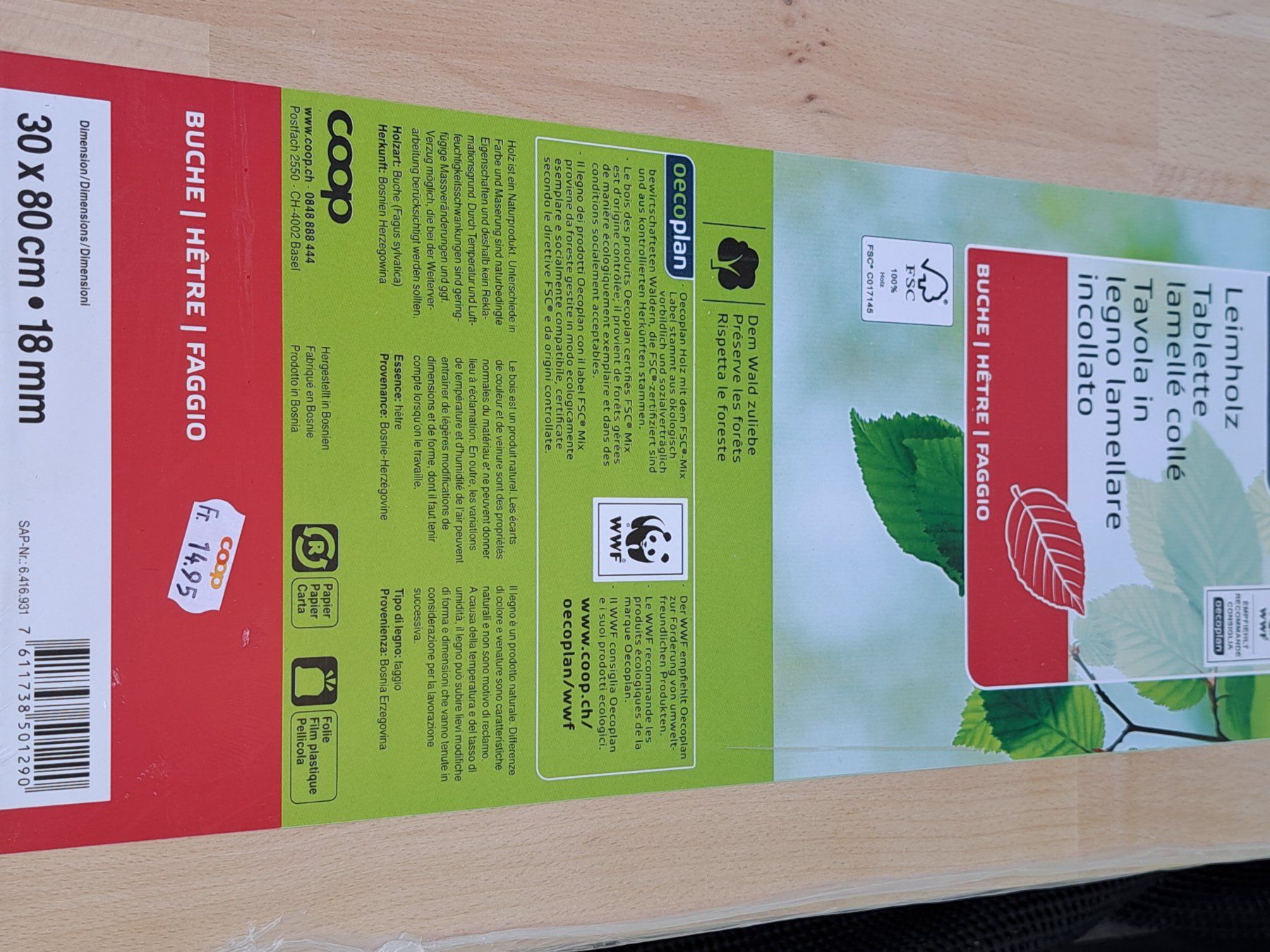 Holzartikel: 10 Stk. BUCHEN Holztablar Holtbretter – Neu und originalverpackt aus Widnau von Senna7 3