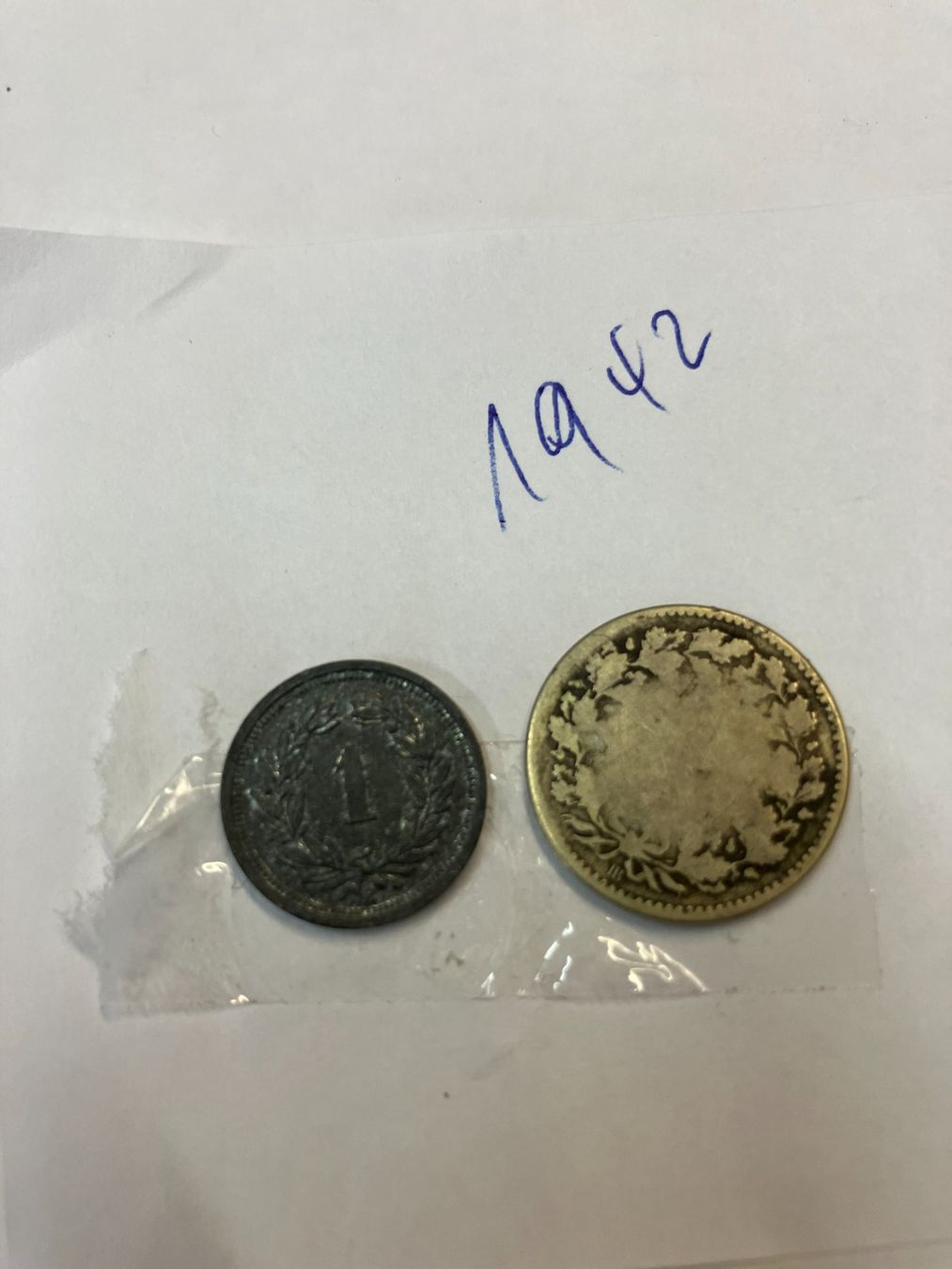 Tutti le monete: Schweizer Münzen 1850 und 1942 – Usato da Aadorf venduto da heiluz15 1
