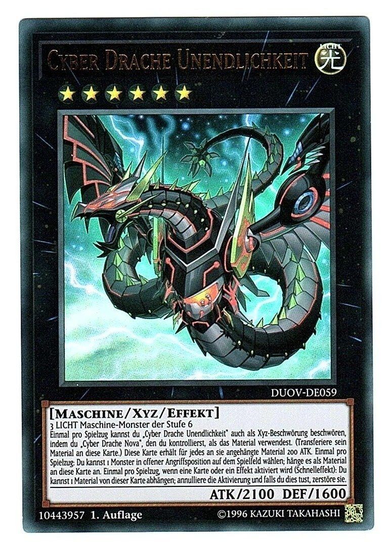 Yugioh Carte collezionabili: Yugioh Cyber Drache Unendlichkeit DUOV-DE059 ULTRA RARE – Nuovo e nell'imballaggio originale da Chur venduto da -NewERA-