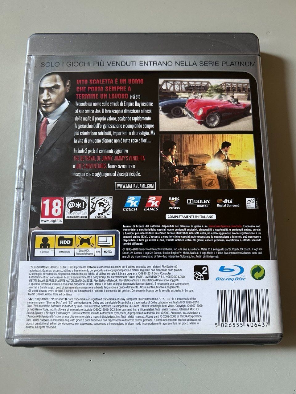 Sony Giochi: Mafia II: Platinum Edition per PlayStation 3 – Usato da Giubiasco venduto da LorisVale 1