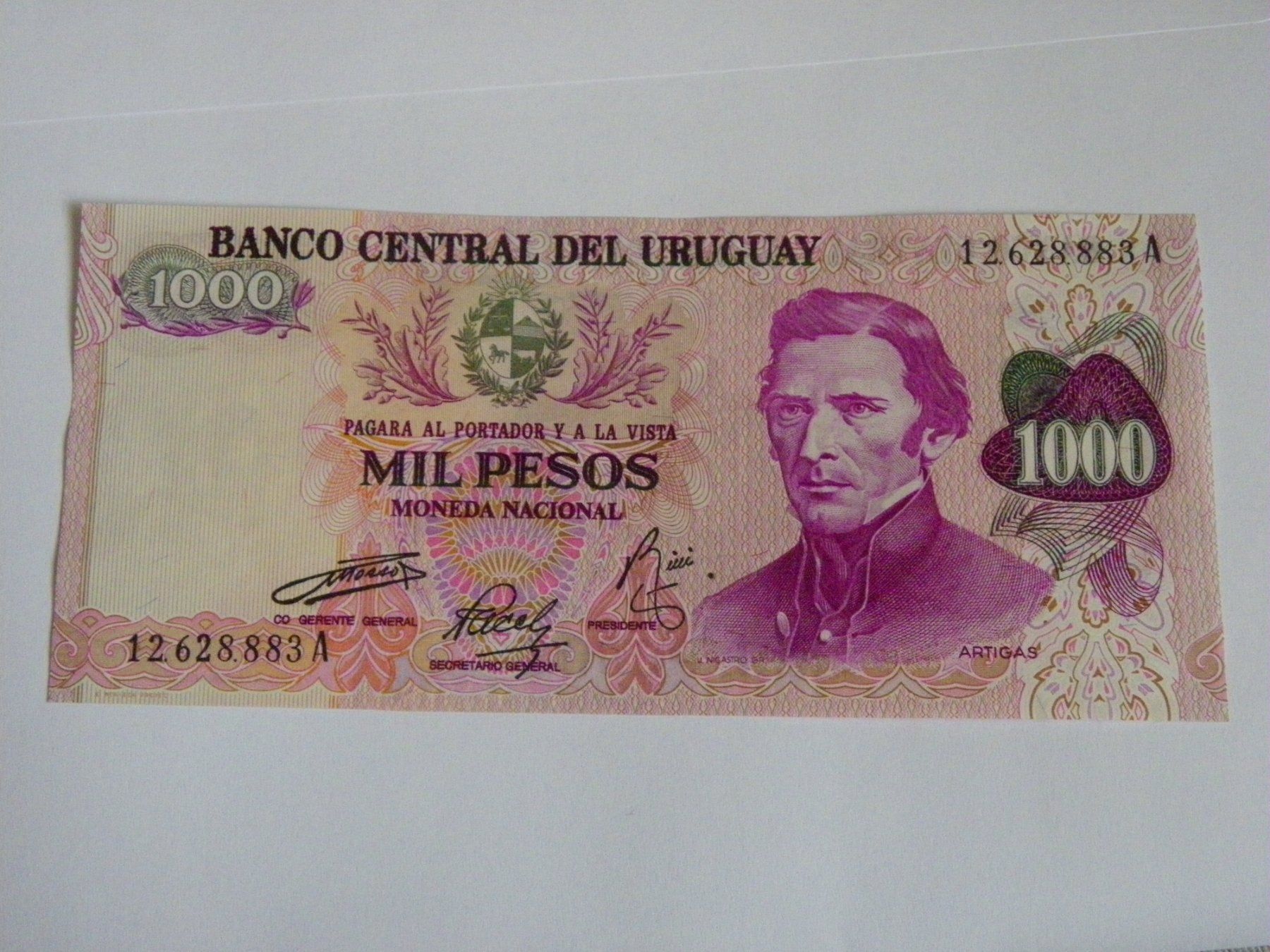Banknoten: Uruguay 1000 Pesos Geldschein, Selten, UNC – Neu (gemäss Beschreibung) aus Untersiggenthal von Gas61
