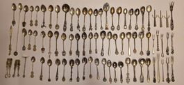 Silberlöffel Sammlung 800-1000er Silber, Total 794 Gramm