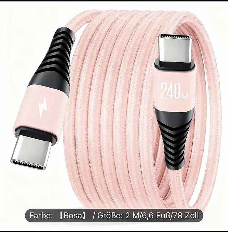 Kabel: Neues USB-C Daten und Ladekabel 240W – Neu und originalverpackt aus Altenrhein von marcow313