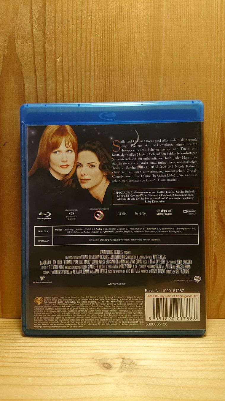 Tutti i DVDs: PRACTICAL MAGIC ZAUBERHAFTE SCHWESTERN auf Blu-Ray – Usato da Wilderswil venduto da Exebub 1