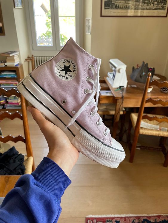 Converse plateforme cheap rose pale