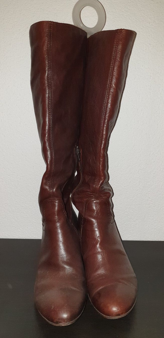 Damenschuhe: Braune Lederstiefel Grösse 38 – Gebraucht aus Gachnang von  2