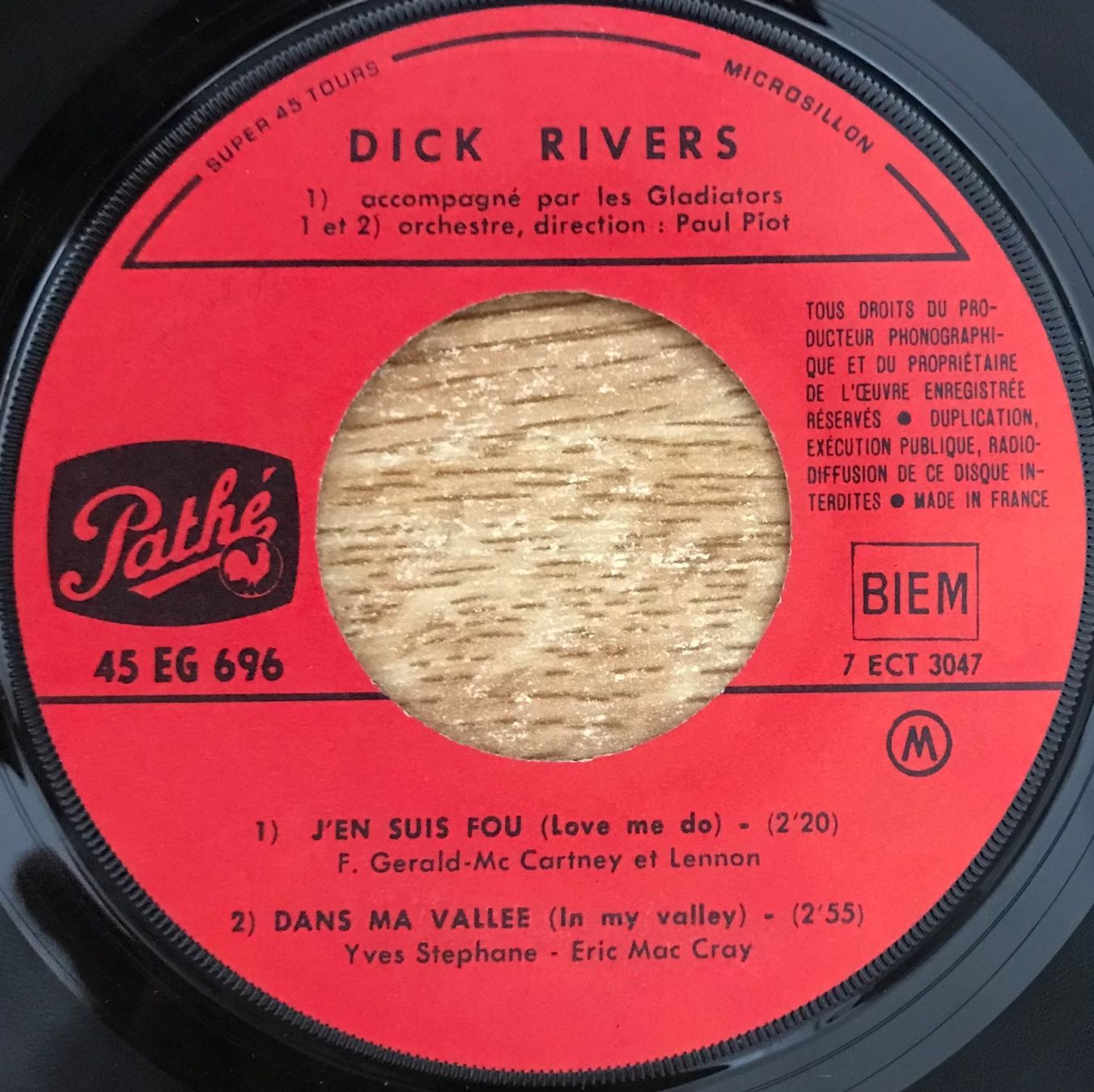 Vinyles: DICK RIVERS - TU N'ES PLUS LA – D'occasion à Bussigny par vinyl-pas-cher 3