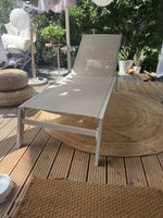 Sonnenliege CATANIA Metall Beige sehr guter Zustand