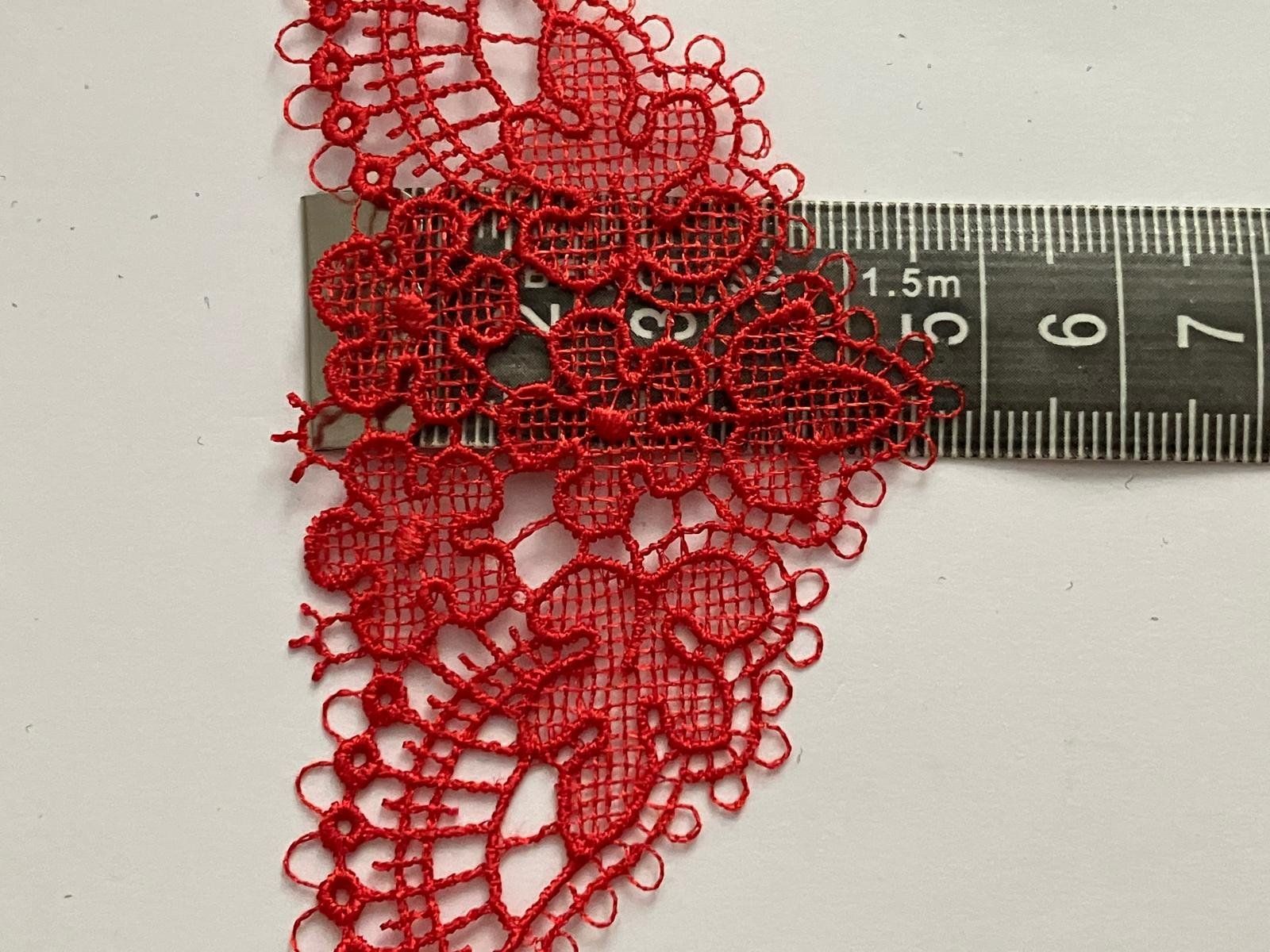 Toppe: Applik echte St. Galler Spitze rot 1 Stk – Nuovo (secondo la descrizione) da Balsthal venduto da Diviko 1