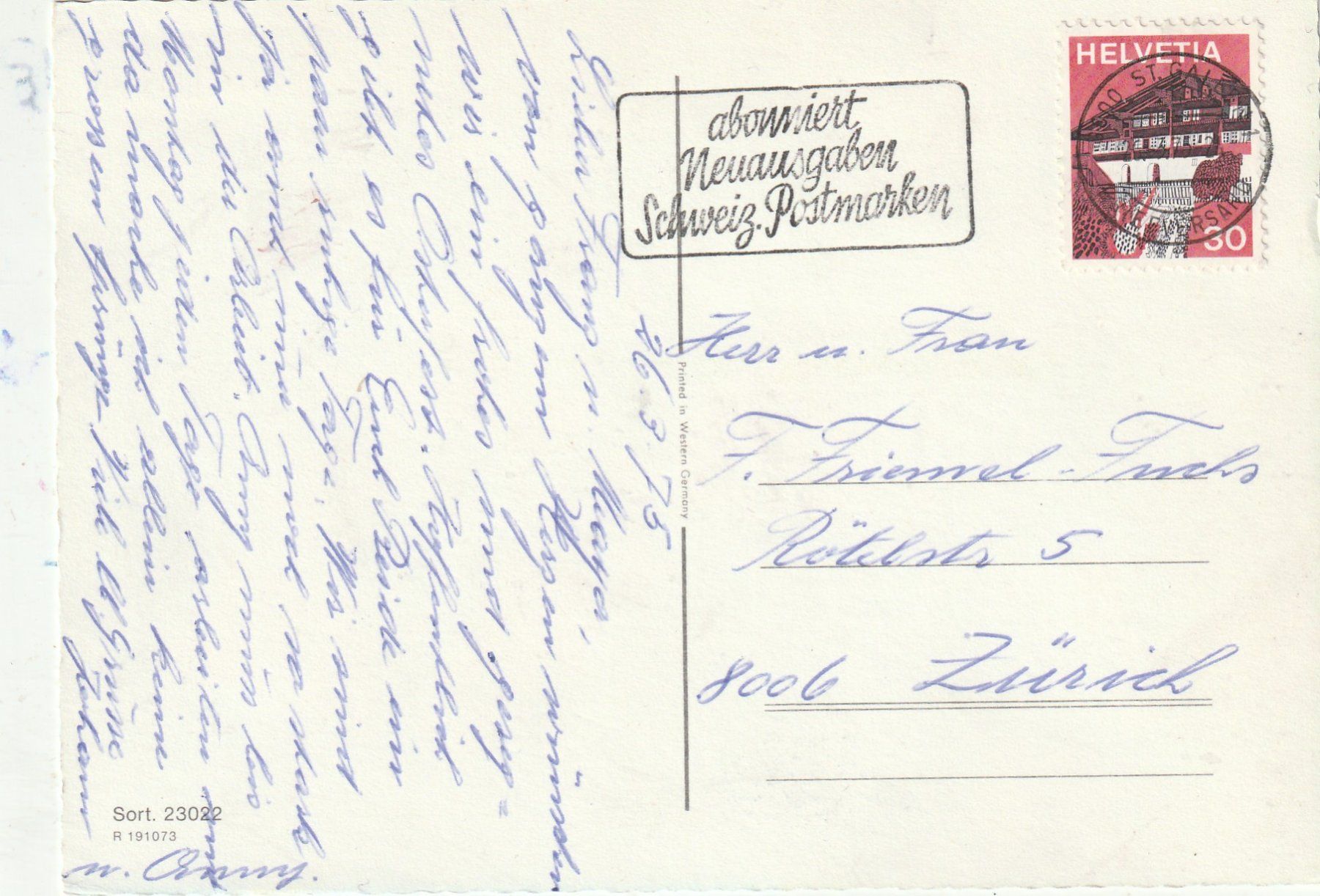 Cartoline postali: Blumenkarte – Usato da Lumbrein venduto da made02 1