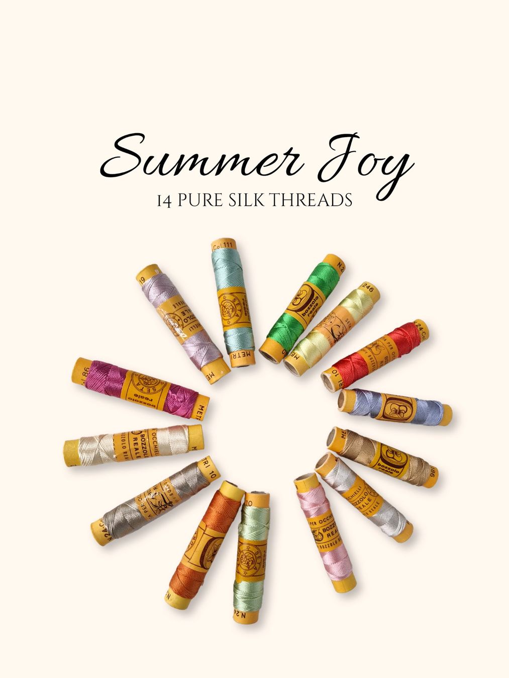 Kordeln & Faden: Vintage Seide Stickgarn 14 Farben Sommer Set – Neu und originalverpackt aus Mels von DACRI 5
