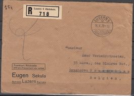 Brief Luzern Mit R Zettel 1929