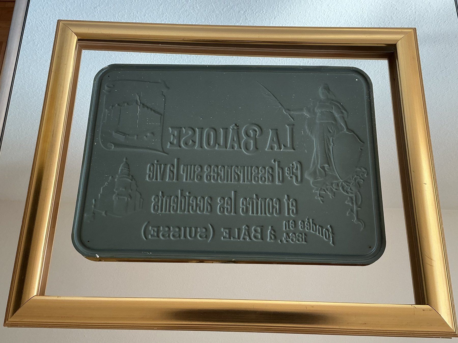 Insegne: Plaque Ancienne Bâloise Assurance (1880-1900) – Usato da Genève venduto da o9technologies 1
