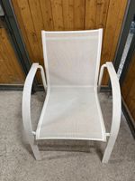 Gartenstuhl weiss Aluminium 