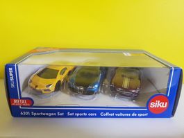 Siku 6301 Sportwagen 3-er Set NEU
