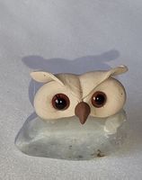 Eule Figur Naturstein Handgemacht einzigartige Figuren