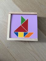 Tangram Puzzle Schiff lila 