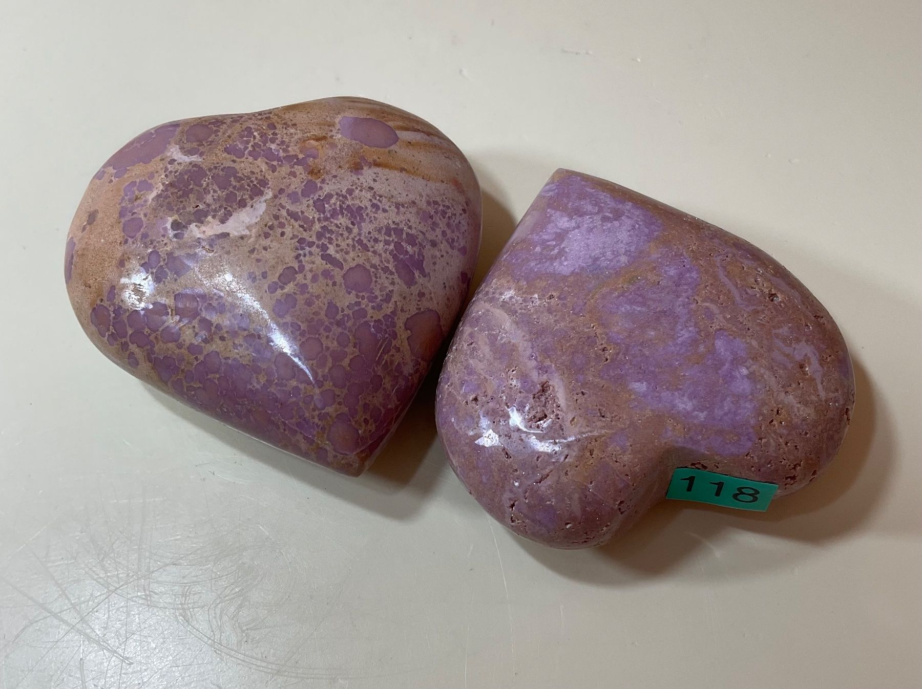 Minerali & Pietre curative: Wunderschönes Phosphosiderit Herz Form Paar aus Peru – Nuovo (secondo la descrizione) da Gibswil venduto da BestePreis 1