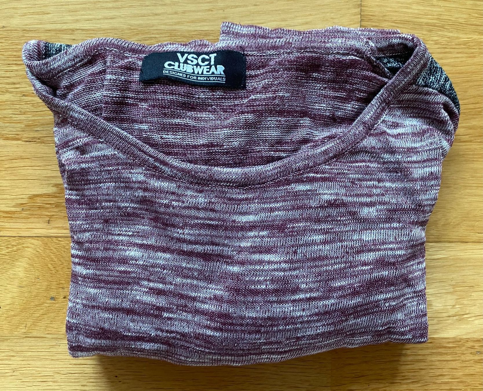 Pullover & Sweatshirts: Pullover / Long-Sleeve BORDEAUX / GRAU Gr. S – Gebraucht aus Chur von datho7278