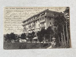 Alte Ansichtskarte Grand Hotel Lac de Joux, Le Pont!