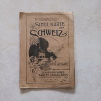 Schulkarte Schweiz stumme Ausgabe um 1900