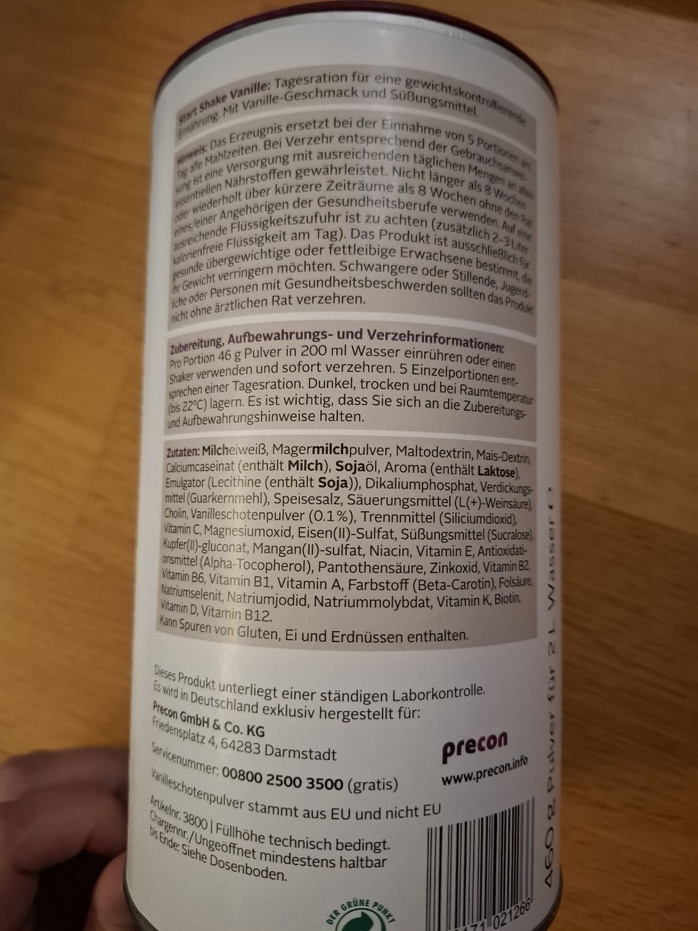 Precon Lebensmittel & Spezialitäten: Precon Start Vanille 10 Portionen neu ungeöffnet – Neu und originalverpackt aus Birsfelden von _ramona_luethi_ 2