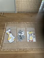 3 Stoffaufbügler Set Hund Panda Pinguin neuwertig