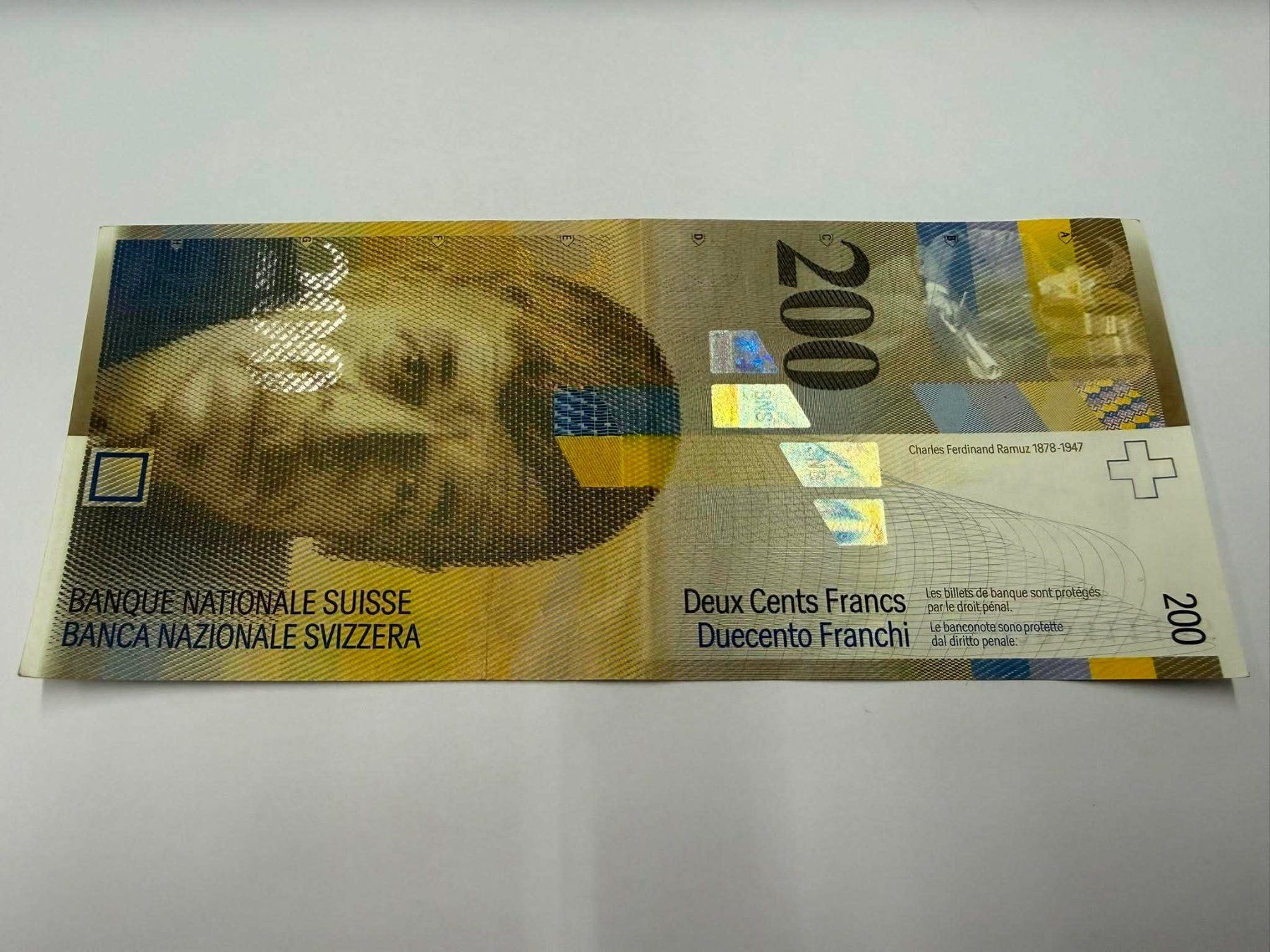 Banconote: Alte Schweizer Banknote 200 SFr. – Usato da Winterthur venduto da Joe1001