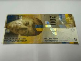 Alte Schweizer Banknote 200 SFr.