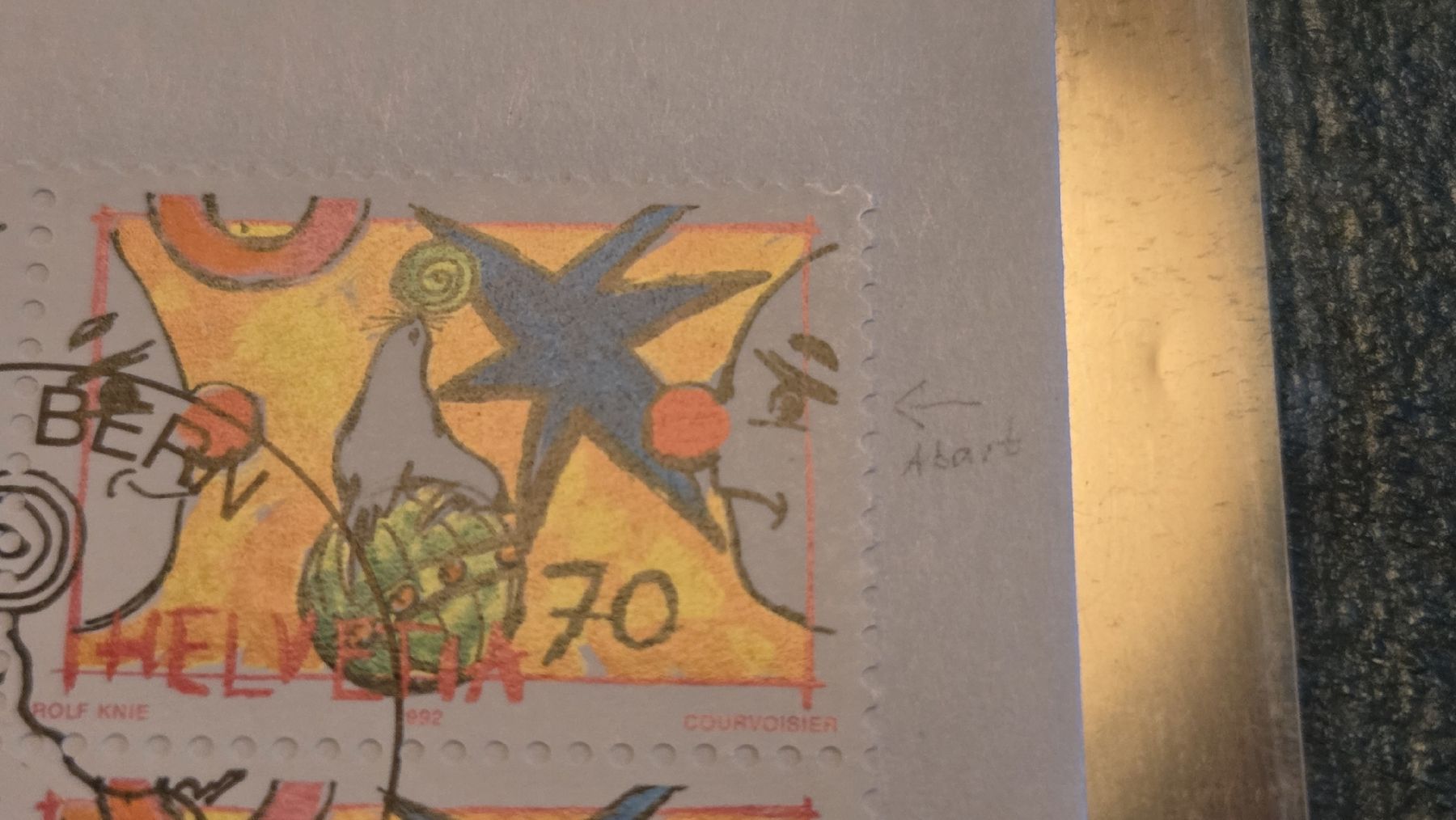 Tutti i francobolli: 1992 FDC Abart Clown weisses Auge – Usato da Arni AG venduto da Moth68 1