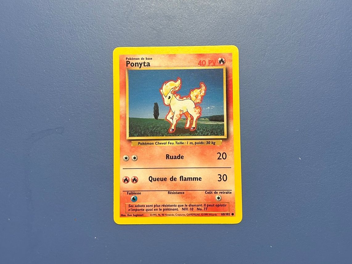 Pokémon Sammelbilder & Trading cards: Pokémon Ponyta Base Set FR – Gebraucht aus Schlieren von happymerchant64