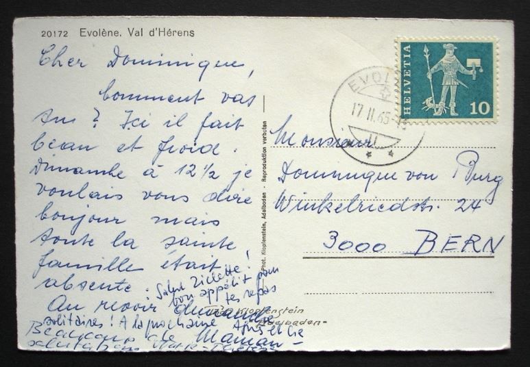 Cartes postales: EVOLÈNE Val d'Hérens animée – D'occasion à Jona par philajona 1