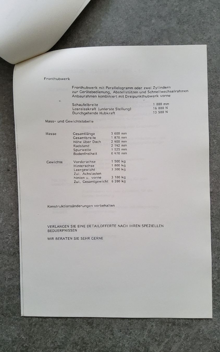 Schilter Documenti: Schilter Universaltraktor UT 6503 Forst – Usato da Holziken venduto da douglas70 4