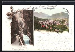 Ragaz, Totalansicht und Taminaschlucht