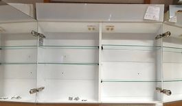 Spiegelschrank- 2er, mit Licht, weiss