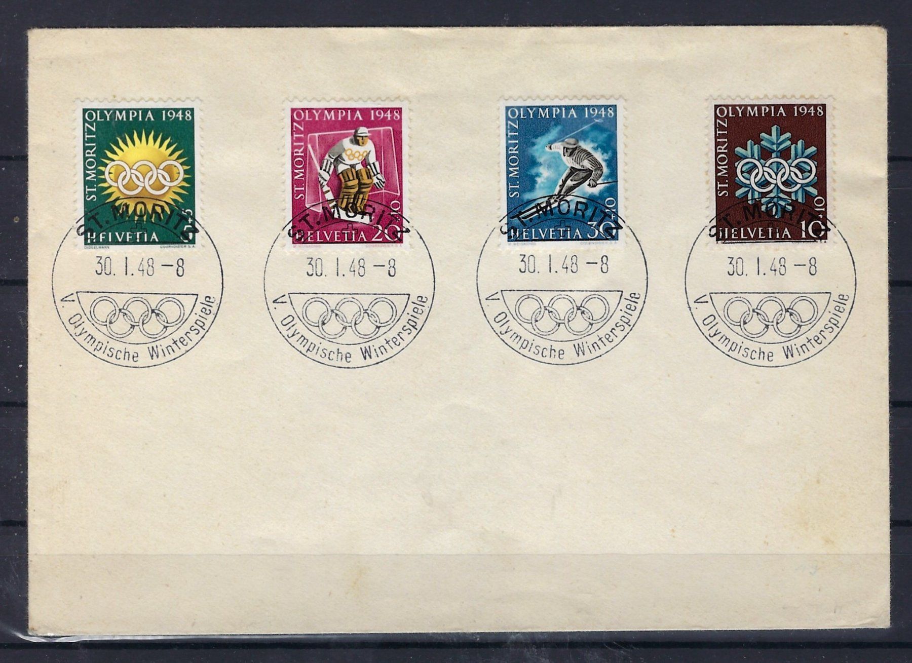 Tutti i francobolli: 1948 Olympia Marken auf Brief   16052 – Usato da Lunden venduto da Animus999